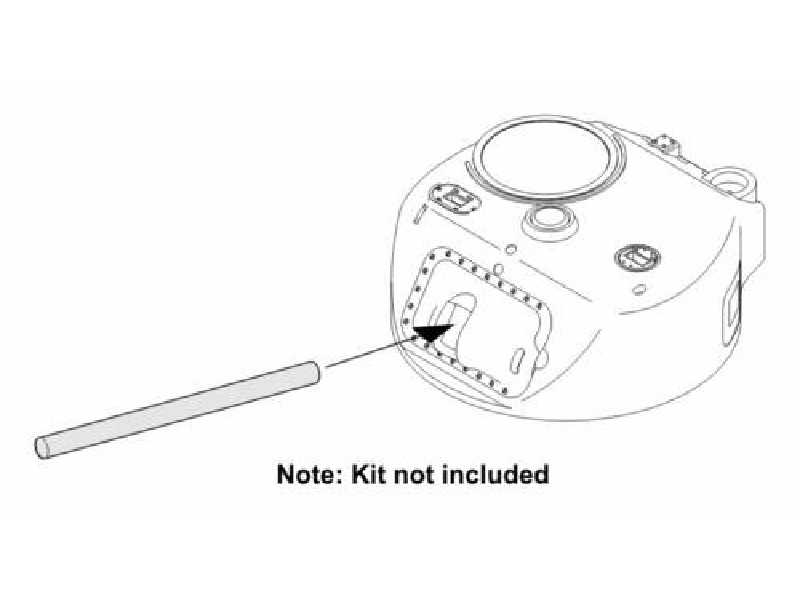 M4A1 Sherman 75mm M3 gun - Metal barrel 1/35 for Tam. / Dragon k - image 1