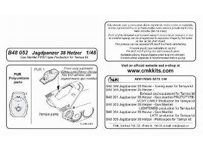 Jagdpanzer 38 Hetzer  Gun Mantlet FIRST Type Production for Tami - image 2