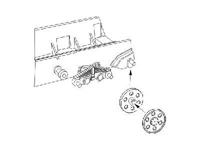 Jagdpanzer 38 Hetzer Idler wheels (six holes type) for Tamiya ki - image 1