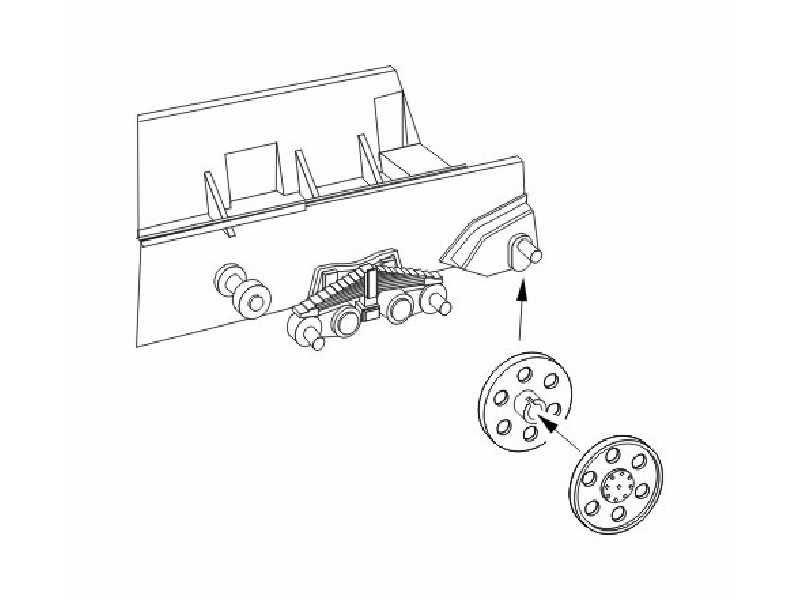 Jagdpanzer 38 Hetzer Idler wheels (six holes type) for Tamiya ki - image 1