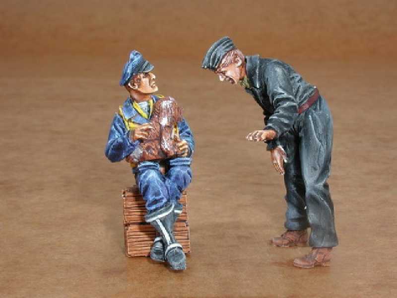 German pilot + mechanic WW II (2 fig.) - image 1