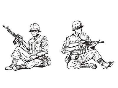 US Cavalry sitting Vietnam 2 figs. - image 1