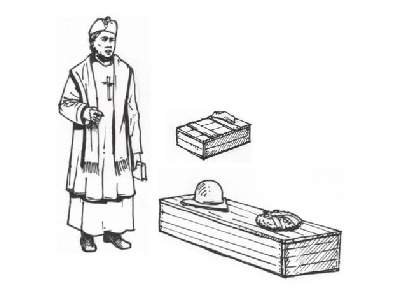 Military Chaplain + Coffin & Chaplet 1/32 (1 fig) - image 1