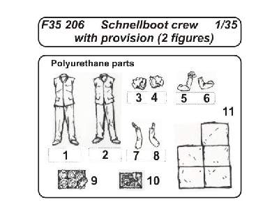 Schnellboot Crew with provision 1/35 (2 figures) - image 1