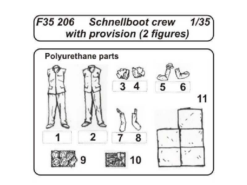 Schnellboot Crew with provision 1/35 (2 figures) - image 1