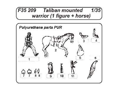 Taliban mounted warrior 1/35 (1 figure + horse) - image 1