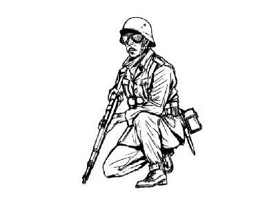 German WW II Infantryman from Africa (1 figure) 1/35 - image 1