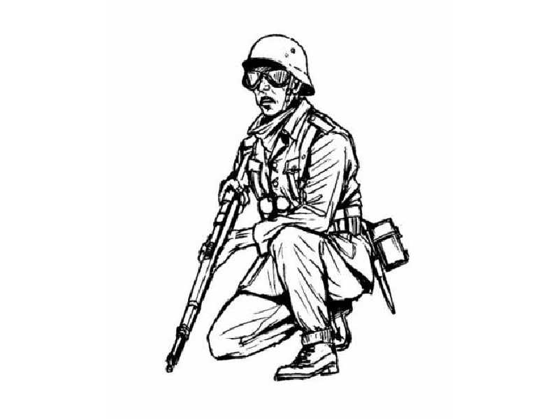 German WW II Infantryman from Africa (1 figure) 1/35 - image 1