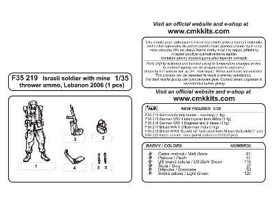 Israeli soldier with mine thrower ammo, Lebanon 2006 (1 pc) 1/35 - image 2