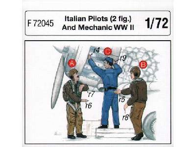 Italian Pilots (2 fig.) And Mechanic WW II - image 1