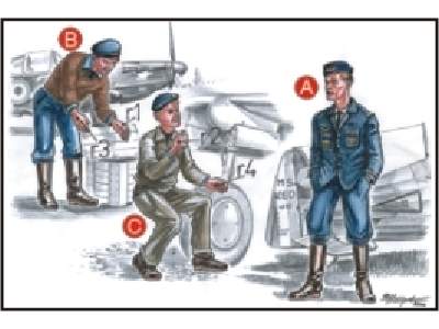French Mechanics (2 fig.) And Pilot WW II - image 1