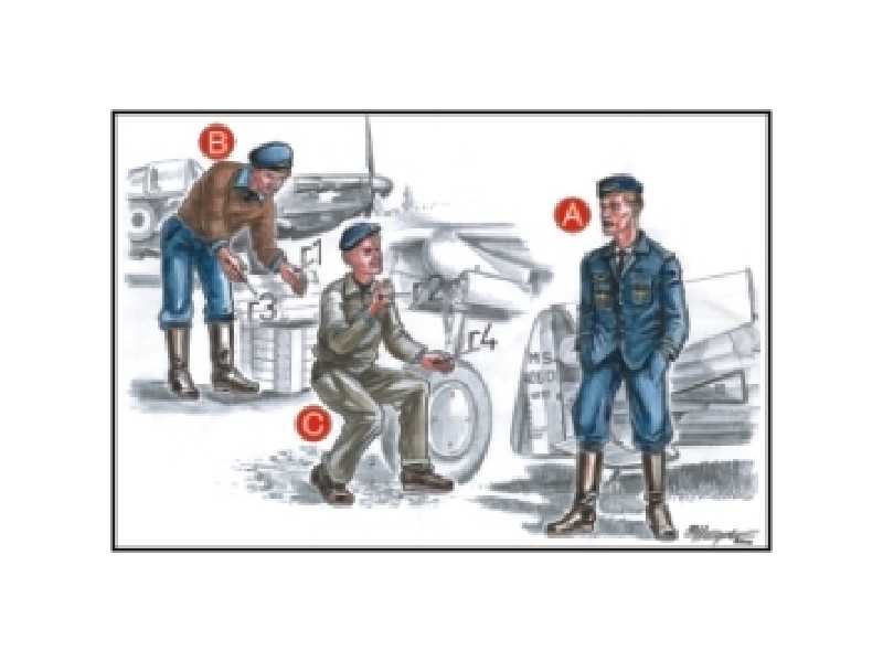 French Mechanics (2 fig.) And Pilot WW II - image 1 French Mechanics (2 fig.) And Pilot WW II - image 1