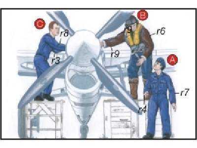 Royal Navy Pilots (2 fig.) And Mechanic WW II - image 1