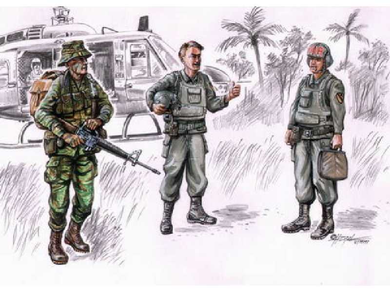 Vietnam LRRP US Helicopter crew (3 fig.) - image 1