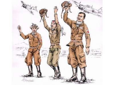 Japanese kamikaze pilots (3 fig.) - image 1