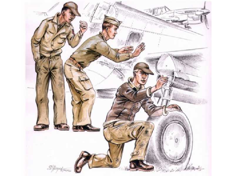 US Army mechanics WW II (3 fig.) - image 1