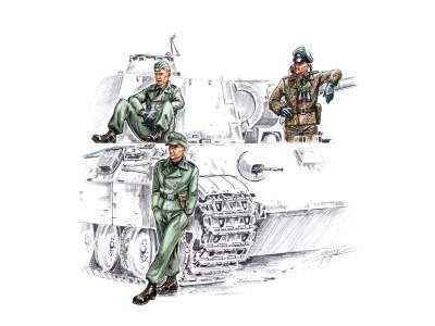 Waffen SS tankers WW II (3 fig.) - image 1