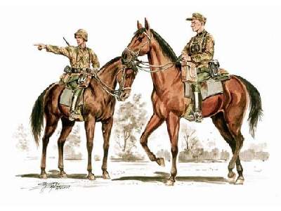 Wehrmacht mounted infantry set (2.fig + 2 horses) - image 1
