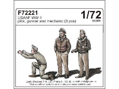 USAAF WW II pilot, gunner and mechanic (3 pcs) 1/72 - image 1