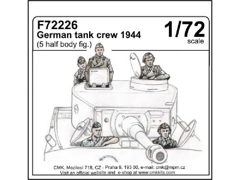 German tank crew 1944 (5 half body figures) 1/72 - image 1