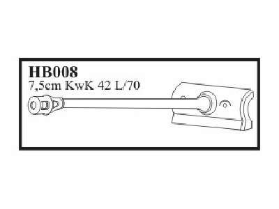 7,5 cm KwK 42 L/70 with late mantlet & muzzle. Gun for PzKpfw V. - image 1