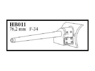 76,2mm F-34 with late mantlet Gun for T-34/76 mode - image 1