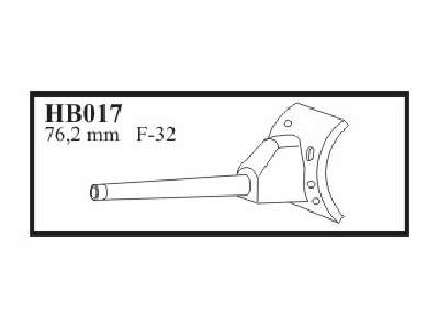 76,2 mm F - 32 with early mantlet. Gun for KV - I model 1940 - image 1