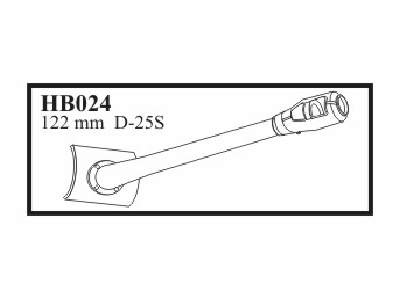 122 mm D - 25 S with mantlet & muzzle. Gun for ISU - 122 S - image 1