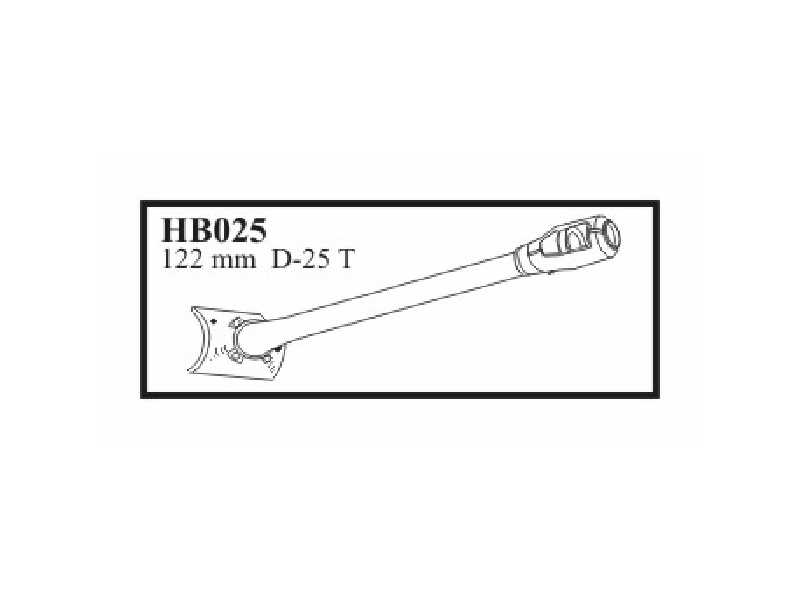 122 mm D - 25 T with mantlet  & muzzle. Gun for IS - 3 - image 1