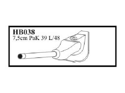 7,5 cm Pak 39 L/48 With Star mantlet. Gun for Jagdpanzer 38 /t/  - image 1