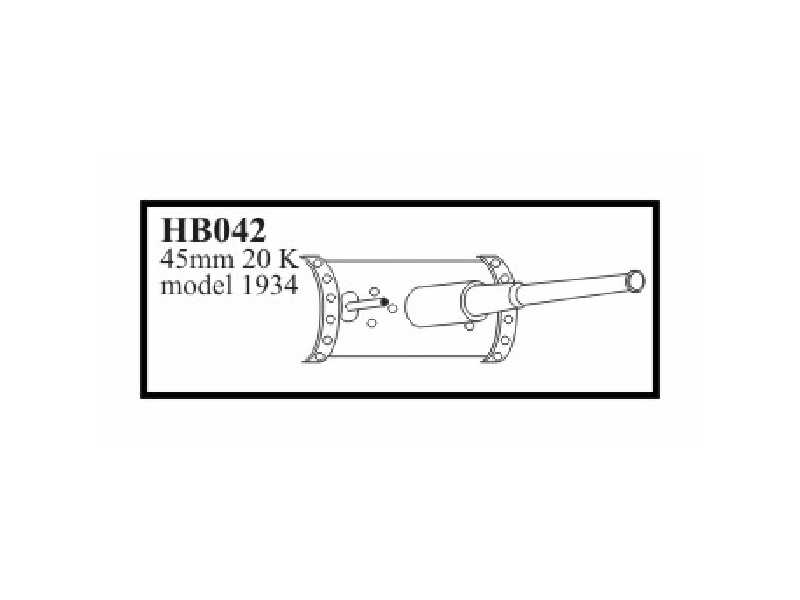 45 mm 20 K model 1934 gun with mantlet. Gun for T - 50 - image 1