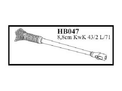 8,8 cm KwK 43/2 L/71 Zimmerit and muzzle - Gun for Pz.Kpfw. IV K - image 1