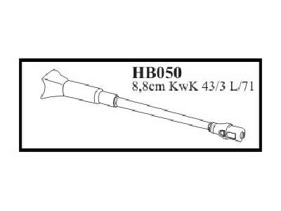 8,8 cm KwK 43/3 L/71 with mantlet and muzzle - Gun for  King Tig - image 1