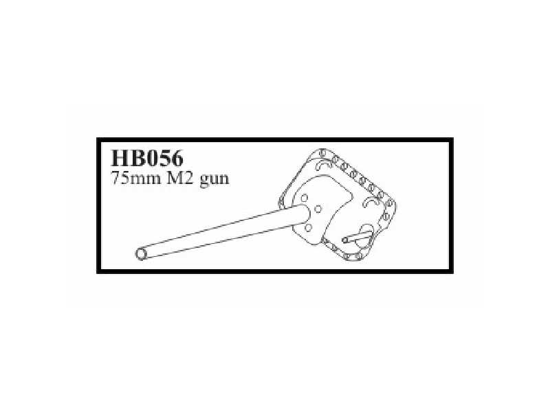 75 mm M 2 gun, gun with early mantlet. Gun for M4A1 Sherman - image 1