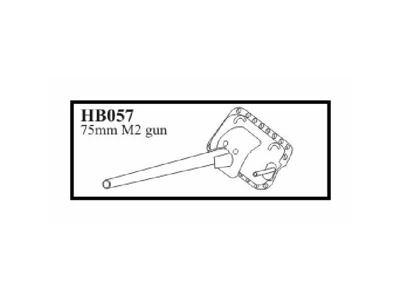 75 mm M 2 gun, gun with late mantlet. Gun for M4A1 Sherman - image 1