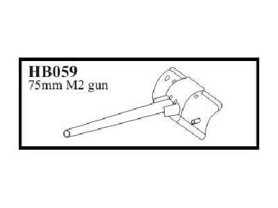 75 mm M 2 gun, gun with mantlet.Gun for M4 Sherman - image 1