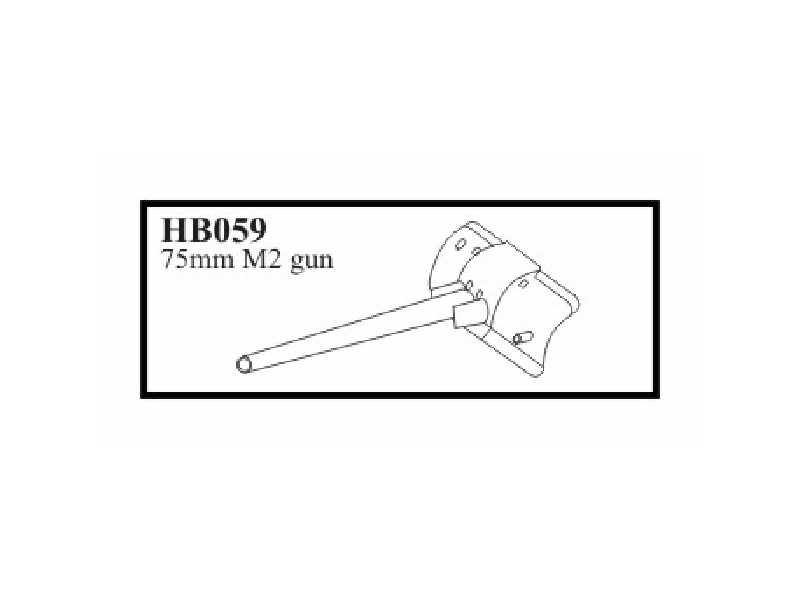 75 mm M 2 gun, gun with mantlet.Gun for M4 Sherman - image 1