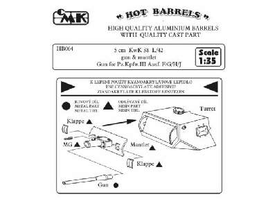 5 cm KwK 38 L/42 (short gun-barrel) with mantlet.Gun for Pz.kpfw - image 1