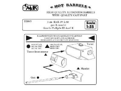 5 cm KwK 39 L/60 (long gun-barrel) with mantlet.Gun for Pz.kpfw. - image 1