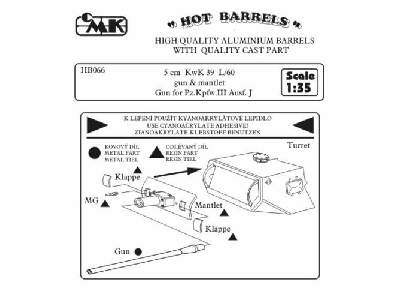 5 cm KwK 39 L/60 (long gun-barrel) with mantlet.Gun for Pz.kpfw. - image 1