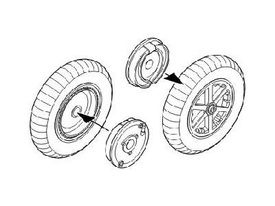 Bf 109E - wheels for 1/48 Hasegawa - image 1