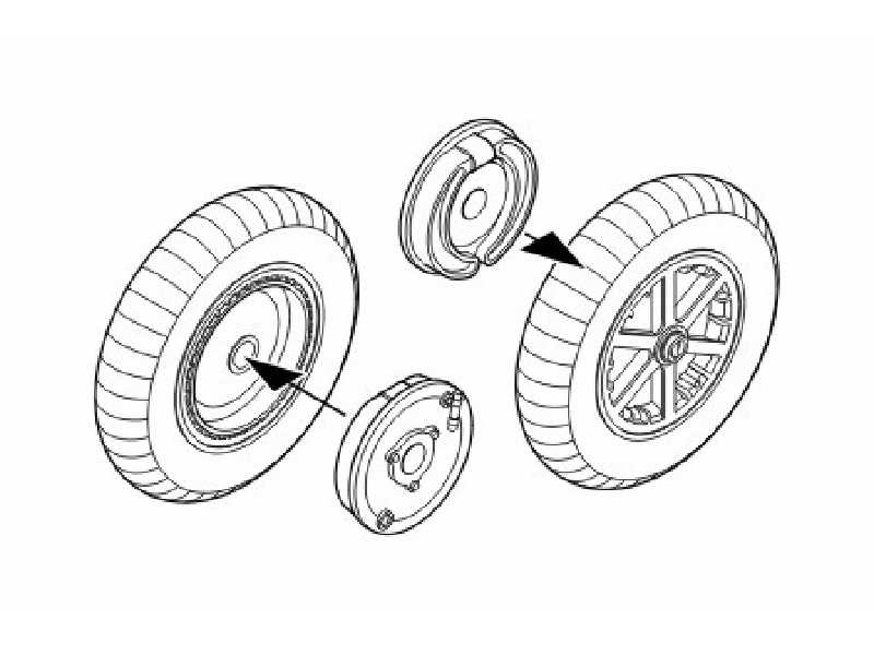 Bf 109E - wheels for 1/48 Hasegawa - image 1