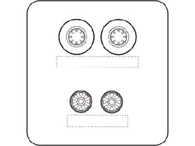 Hellcat wheels with moulded eight spoked discs for Has./Eduard k - image 1