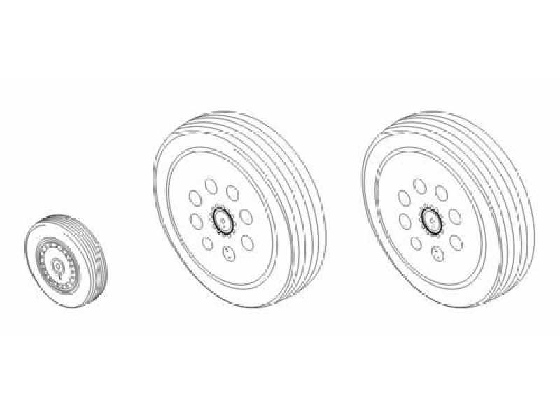 BAC Lightning F.1A/F.2A/F.3/F.6  Wheels for Airfix 1/48 - image 1