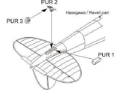 Heinkel He 111H - Tail wheel bay for Hasegawa/Revell - image 1