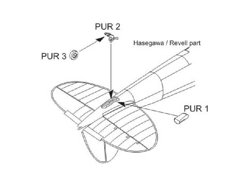 Heinkel He 111H - Tail wheel bay for Hasegawa/Revell - image 1