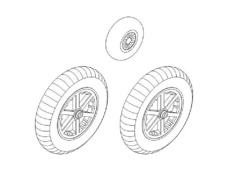 Bf 109E - Wheels for Hasegawa/ Tamiya kit - image 1