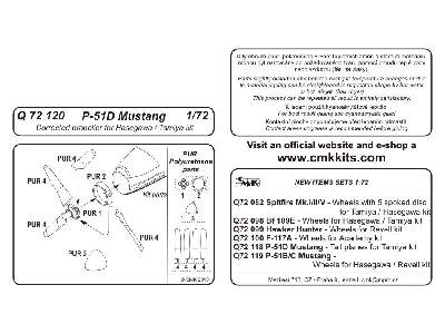 P-51D Mustang  Corrected propeller 1/72 for Acedemy, Hasegawa, T - image 2