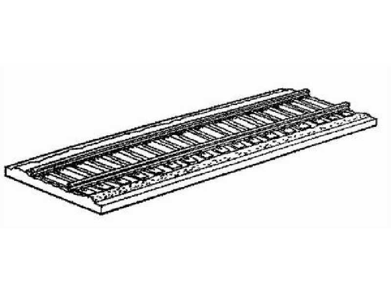 Rails for kits 1/35th scale with railway embankmen - image 1