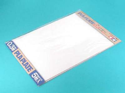 Clear White Plastic Plate 0.3 mm B4 Size - 5 pcs. - image 1